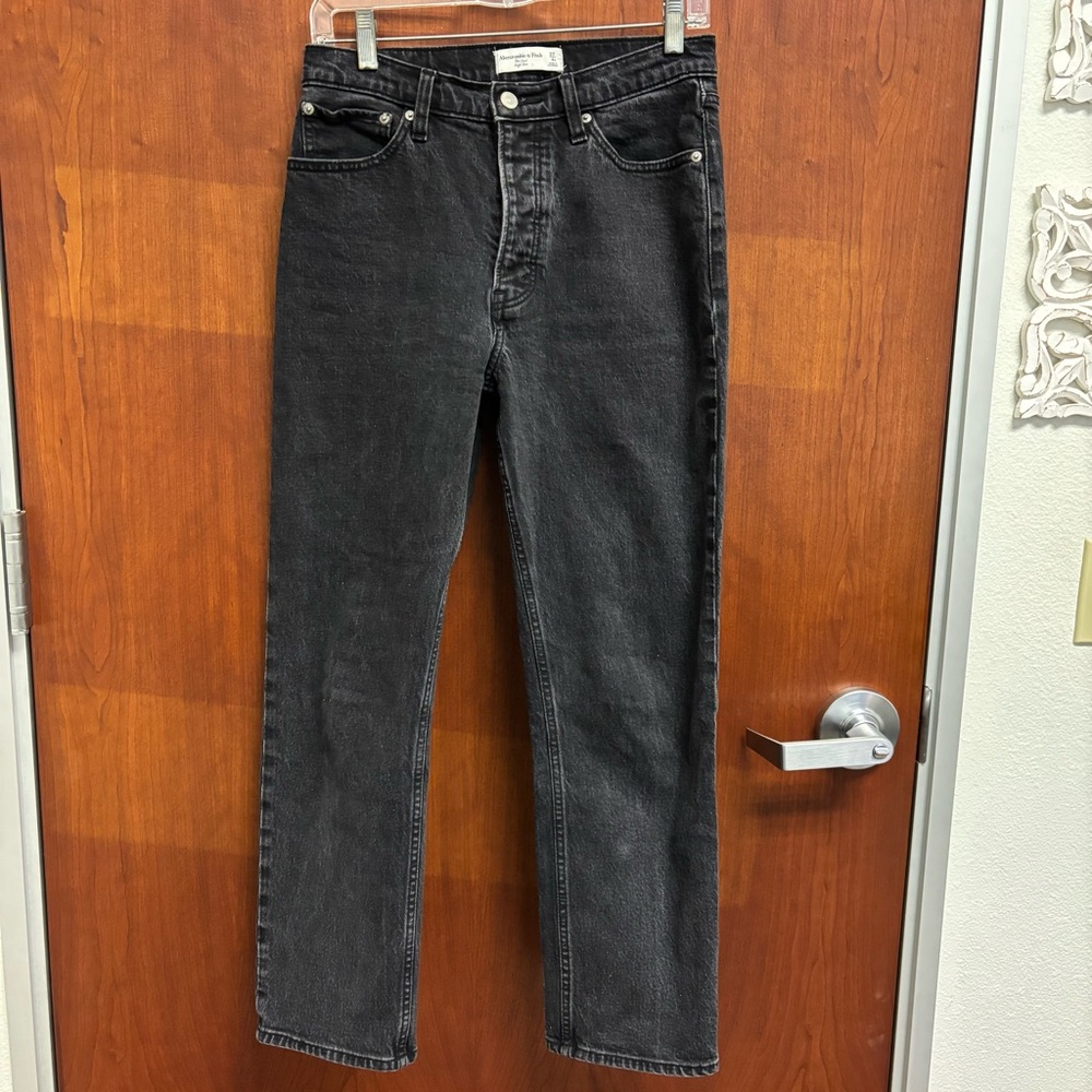 Abercrombie & Fitch The Dad High Rise Jeans Black size 4 / 27